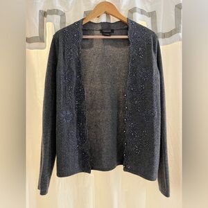 Bloomingdale's Embellished Cashmere Cardigan with faux pearl buttons